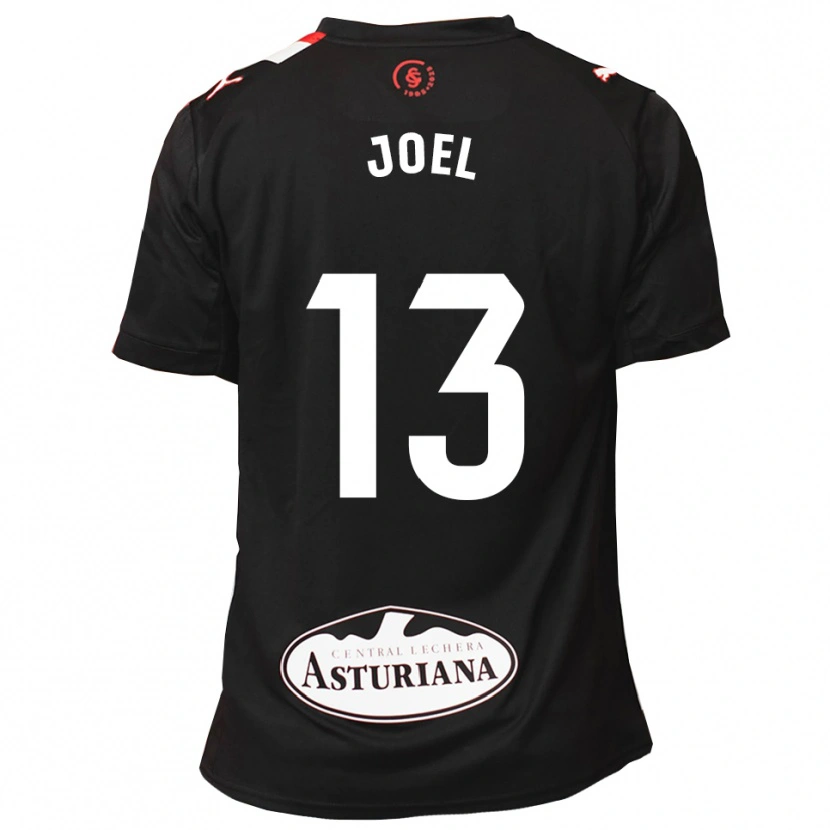 Danxen Mujer Camiseta Christian Joel #13 Negro Blanco 2ª Equipación 2025/26 La Camisa