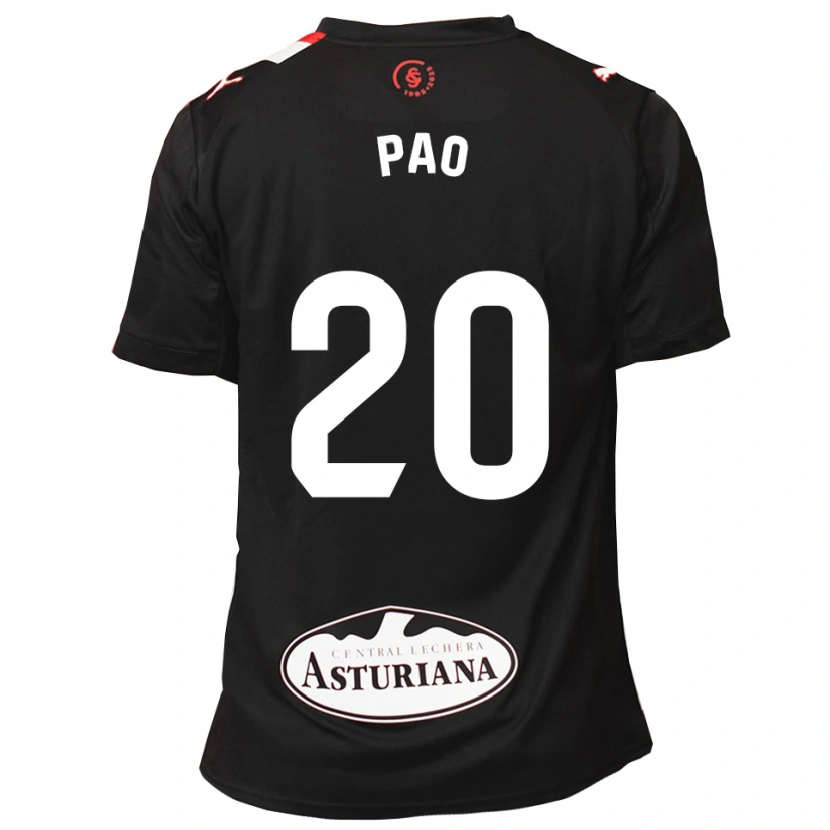 Danxen Mujer Camiseta Paola Hernández Martín #20 Negro Blanco 2ª Equipación 2025/26 La Camisa