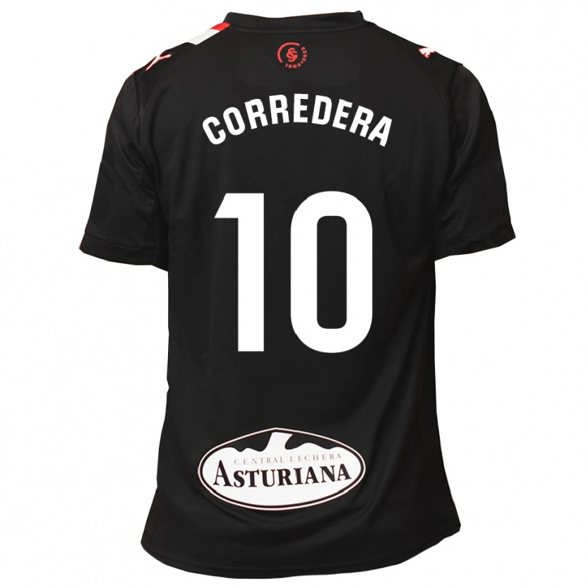 Danxen Mujer Camiseta Àlex Corredera #10 Negro Blanco 2ª Equipación 2025/26 La Camisa