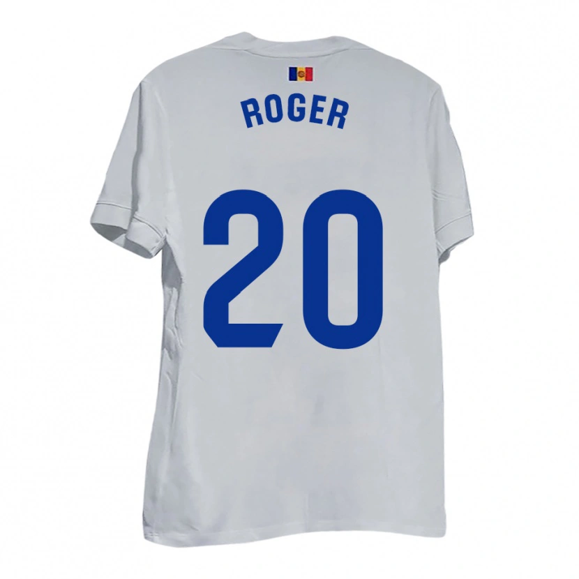 Danxen Mujer Camiseta Roger #20 Blanco Amarillo Azul 2ª Equipación 2025/26 La Camisa