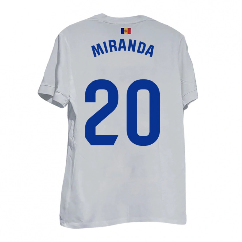 Danxen Mujer Camiseta Pau Miranda #20 Blanco Amarillo Azul 2ª Equipación 2025/26 La Camisa