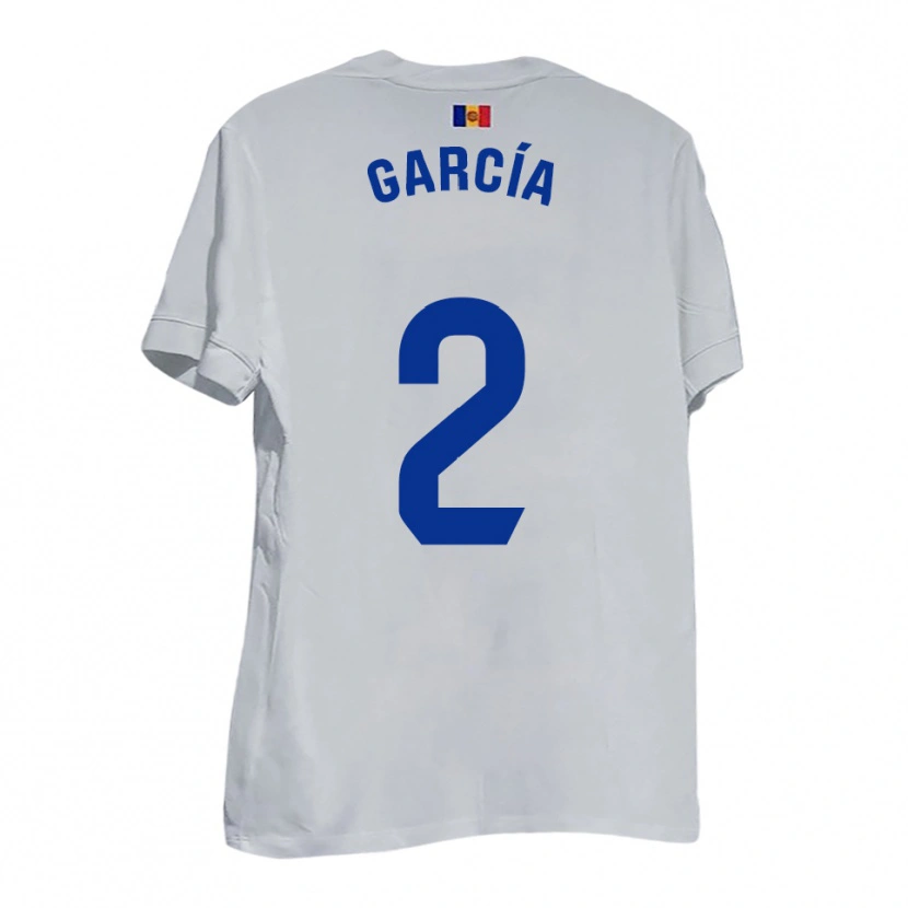 Danxen Mujer Camiseta Cerni García #2 Blanco Amarillo Azul 2ª Equipación 2025/26 La Camisa