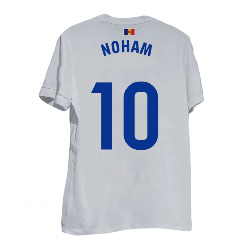 Danxen Mujer Camiseta Noham #10 Blanco Amarillo Azul 2ª Equipación 2025/26 La Camisa