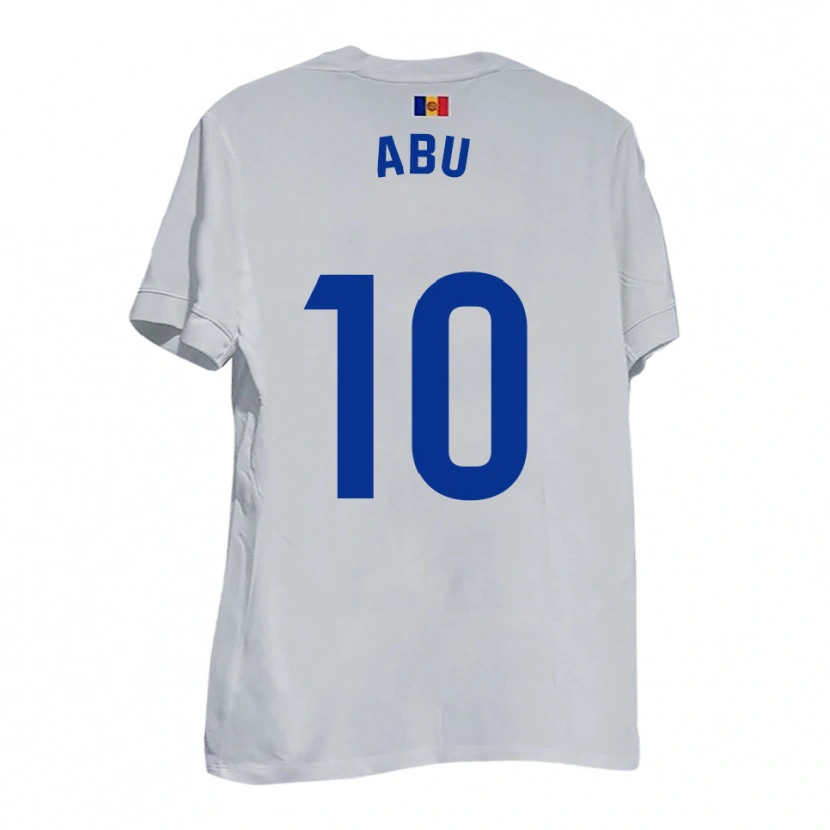Danxen Mujer Camiseta Abu #10 Blanco Amarillo Azul 2ª Equipación 2025/26 La Camisa