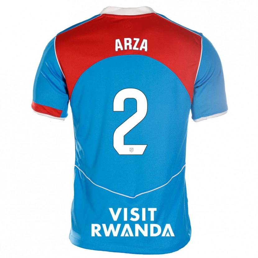 Danxen Mujer Camiseta David Arza #2 Azul Blanco Equipación Tercera 2025/26 La Camisa