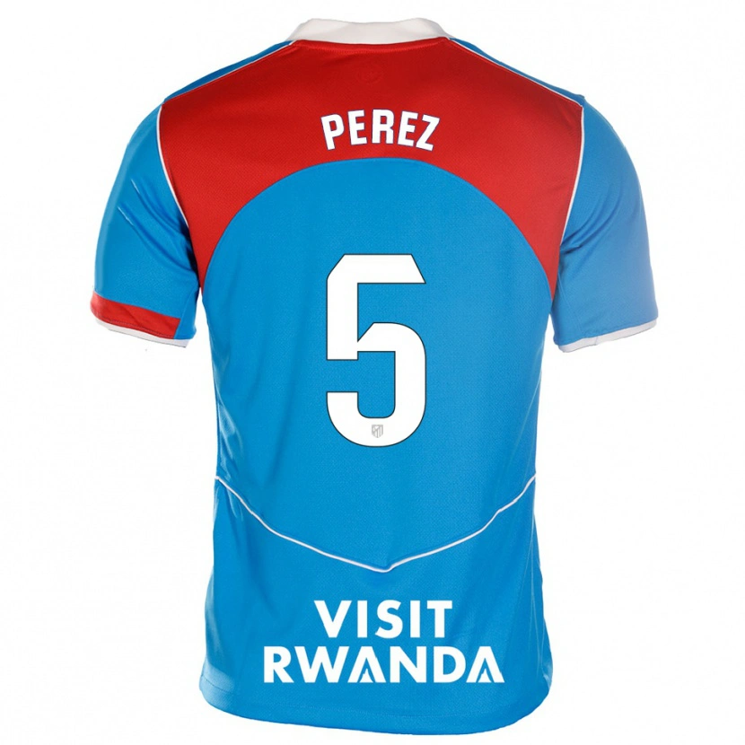 Danxen Mujer Camiseta Xènia Pérez #5 Azul Blanco Equipación Tercera 2025/26 La Camisa