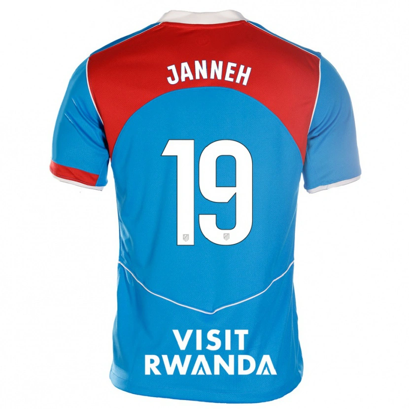 Danxen Mujer Camiseta Omar Janneh #19 Azul Blanco Equipación Tercera 2025/26 La Camisa