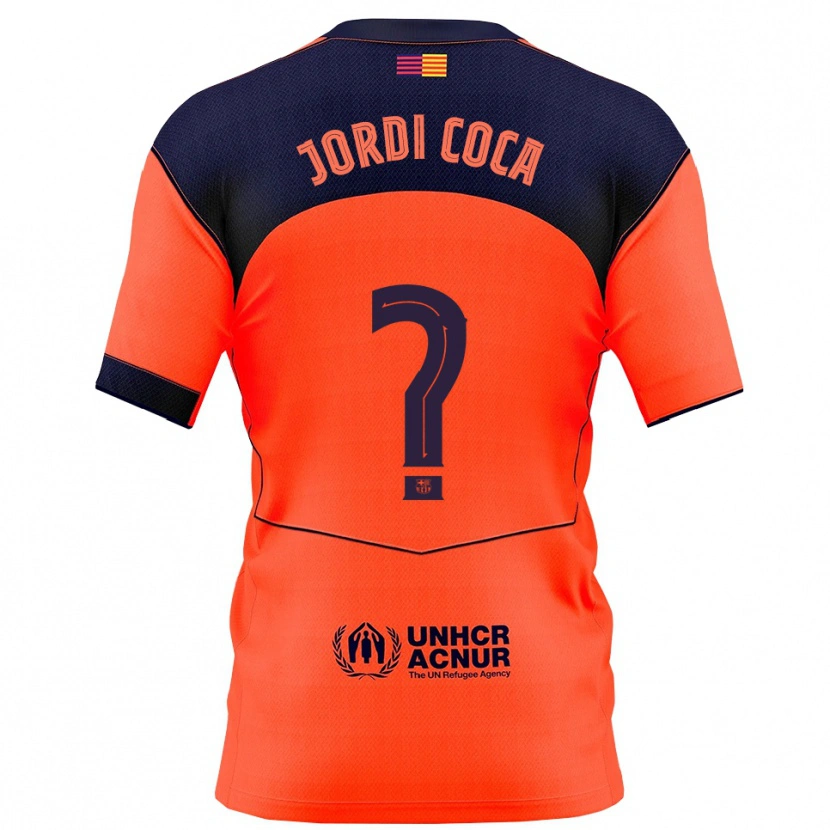 Danxen Mujer Camiseta Jordi Coca #0 Naranja Marino Equipación Tercera 2025/26 La Camisa