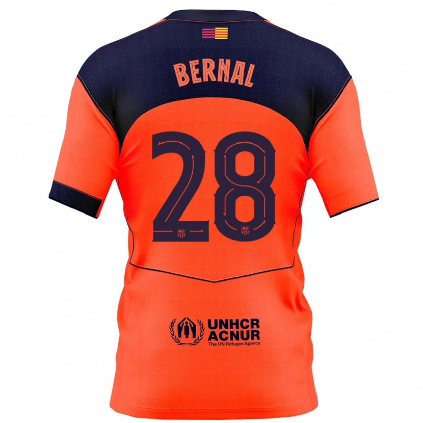 Danxen Mujer Camiseta Marc Bernal #28 Naranja Marino Equipación Tercera 2025/26 La Camisa