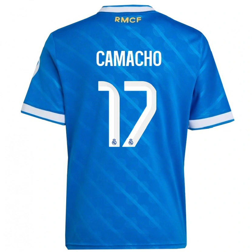 Danxen Mujer Camiseta Carla Camacho #17 Azul Blanco Equipación Tercera 2025/26 La Camisa