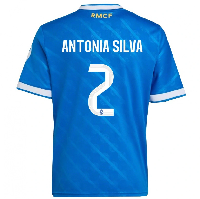 Danxen Mujer Camiseta Antônia Silva #2 Azul Blanco Equipación Tercera 2025/26 La Camisa