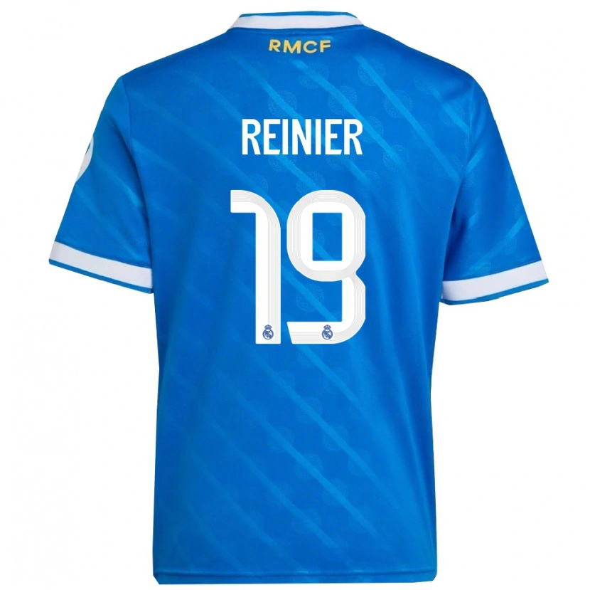 Danxen Mujer Camiseta Reinier #19 Azul Blanco Equipación Tercera 2025/26 La Camisa