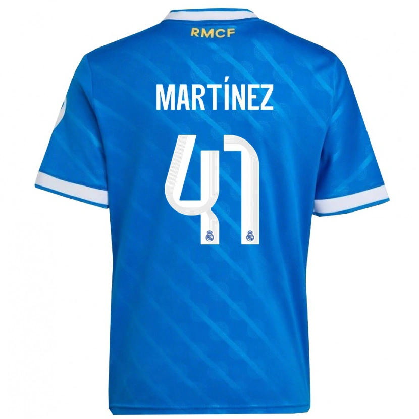 Danxen Mujer Camiseta Joan Martínez #41 Azul Blanco Equipación Tercera 2025/26 La Camisa