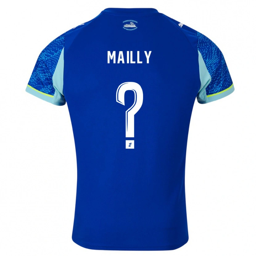 Danxen Mujer Camiseta Evan Mailly #0 Celeste Blanco Equipación Tercera 2025/26 La Camisa