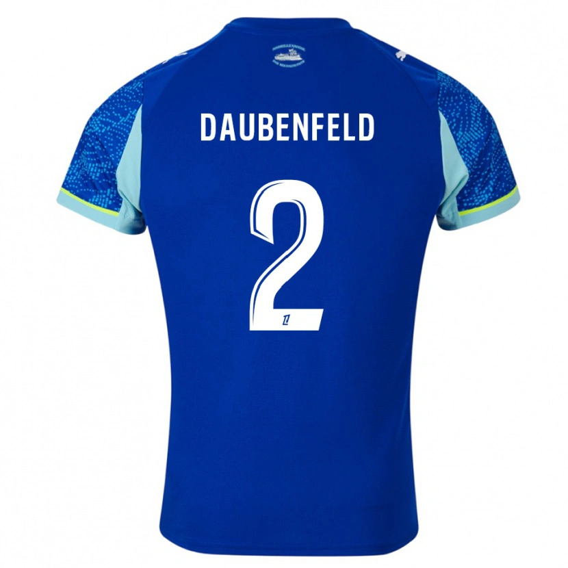 Danxen Mujer Camiseta Lucas Daubenfeld #2 Celeste Blanco Equipación Tercera 2025/26 La Camisa