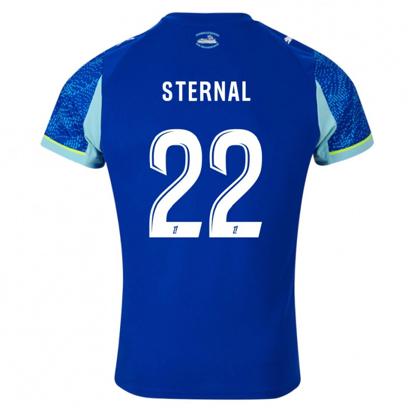 Danxen Mujer Camiseta Enzo Sternal #22 Celeste Blanco Equipación Tercera 2025/26 La Camisa