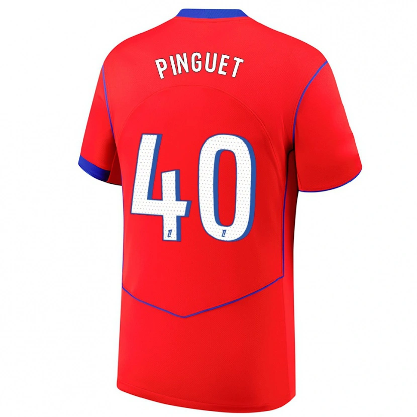 Danxen Mujer Camiseta Alice Pinguet #40 Rojo Azul Blanco Equipación Tercera 2025/26 La Camisa