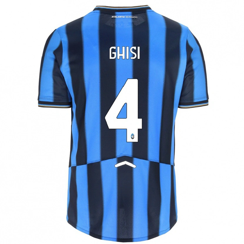 Danxen Niño Camiseta Laura Ghisi #4 Azul Cielo Negro 1ª Equipación 2025/26 La Camisa