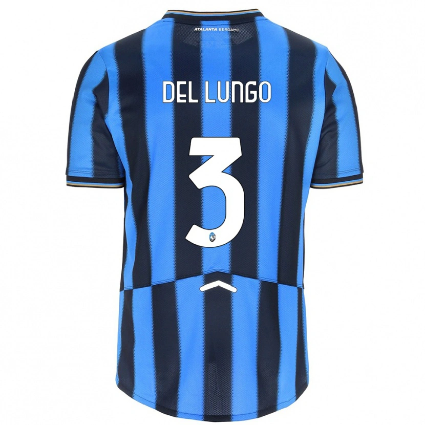 Danxen Niño Camiseta Tommaso Del Lungo #3 Azul Cielo Negro 1ª Equipación 2025/26 La Camisa