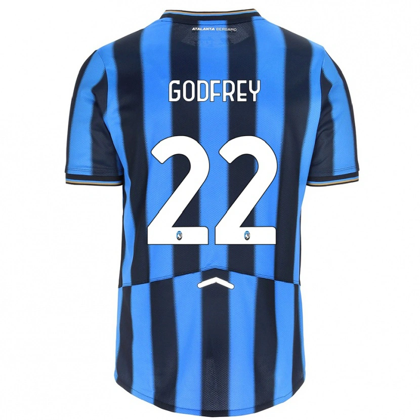 Danxen Niño Camiseta Ben Godfrey #22 Azul Cielo Negro 1ª Equipación 2025/26 La Camisa