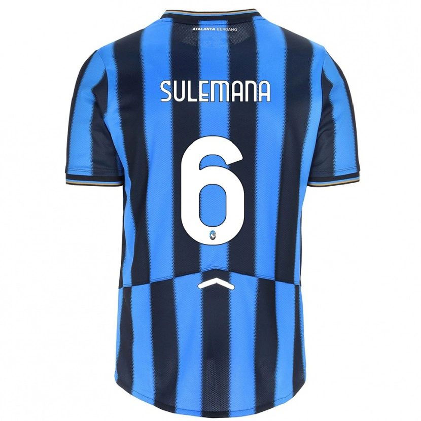 Danxen Niño Camiseta Ibrahim Sulemana #6 Azul Cielo Negro 1ª Equipación 2025/26 La Camisa