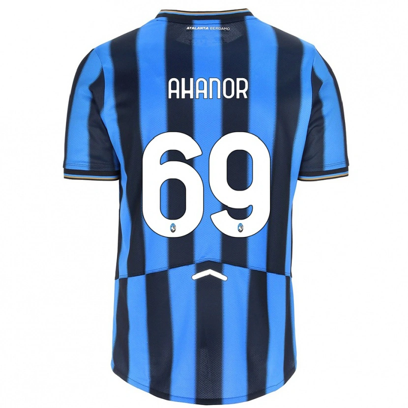 Danxen Niño Camiseta Honest Ahanor #69 Azul Cielo Negro 1ª Equipación 2025/26 La Camisa