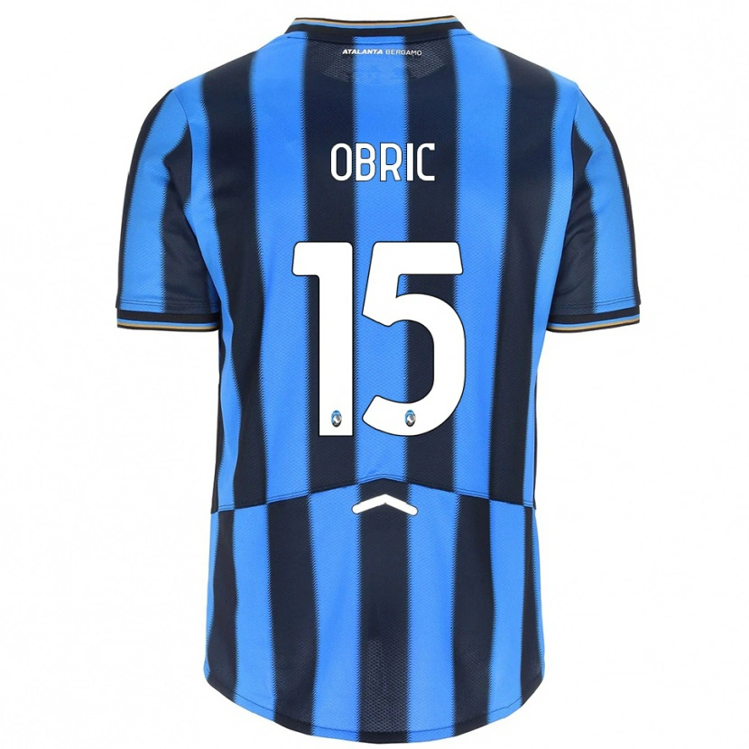 Danxen Niño Camiseta Relja Obric #15 Azul Cielo Negro 1ª Equipación 2025/26 La Camisa