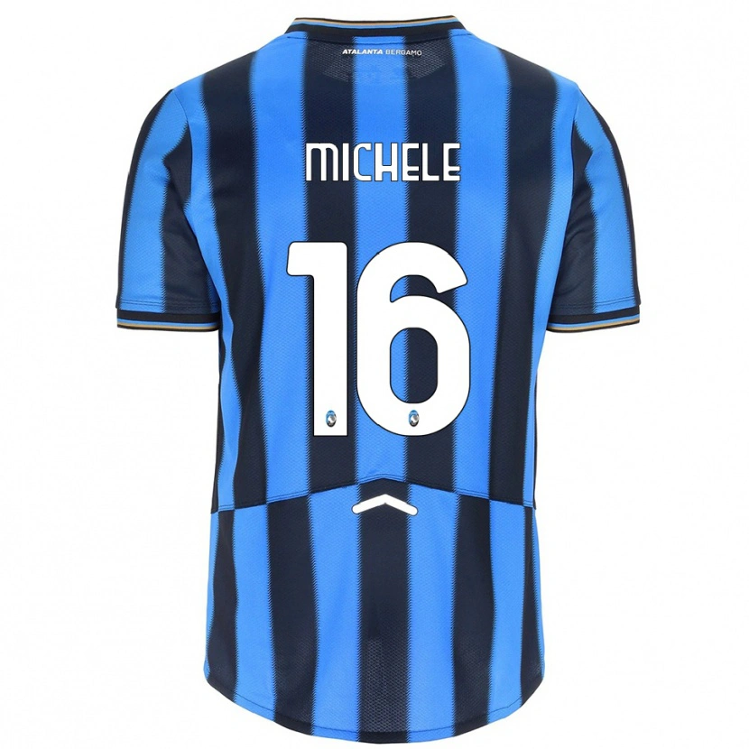 Danxen Niño Camiseta Michele Rinaldi #16 Azul Cielo Negro 1ª Equipación 2025/26 La Camisa