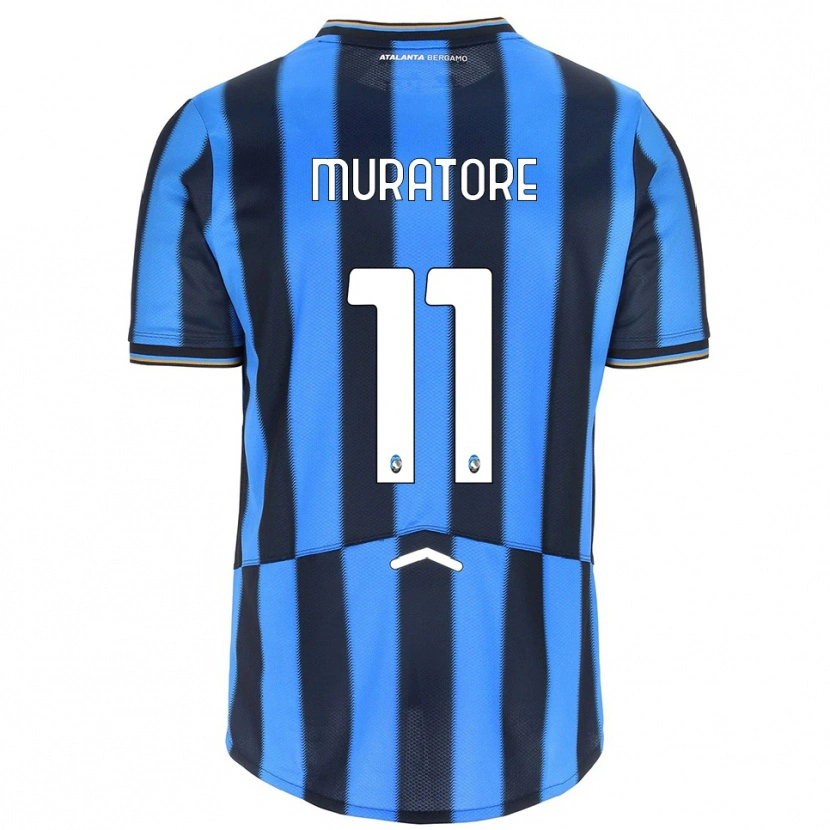 Danxen Niño Camiseta Simone Muratore #11 Azul Cielo Negro 1ª Equipación 2025/26 La Camisa