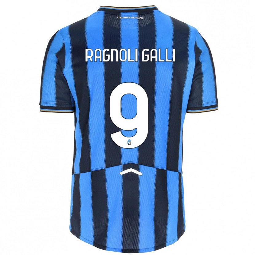 Danxen Niño Camiseta Federico Ragnoli Galli #9 Azul Cielo Negro 1ª Equipación 2025/26 La Camisa