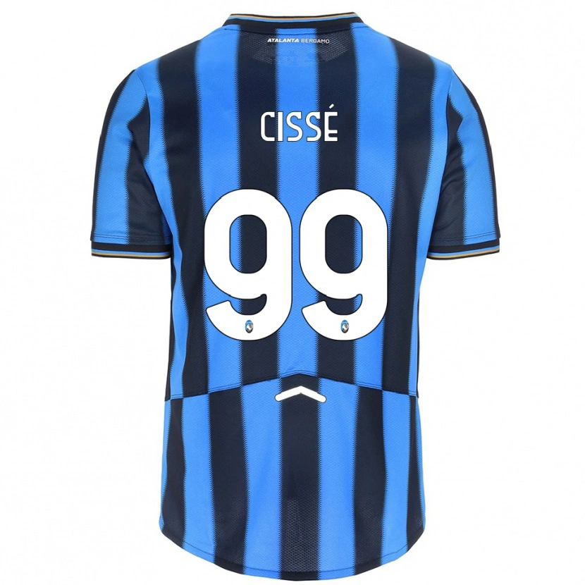 Danxen Niño Camiseta Moustapha Cissé #99 Azul Cielo Negro 1ª Equipación 2025/26 La Camisa