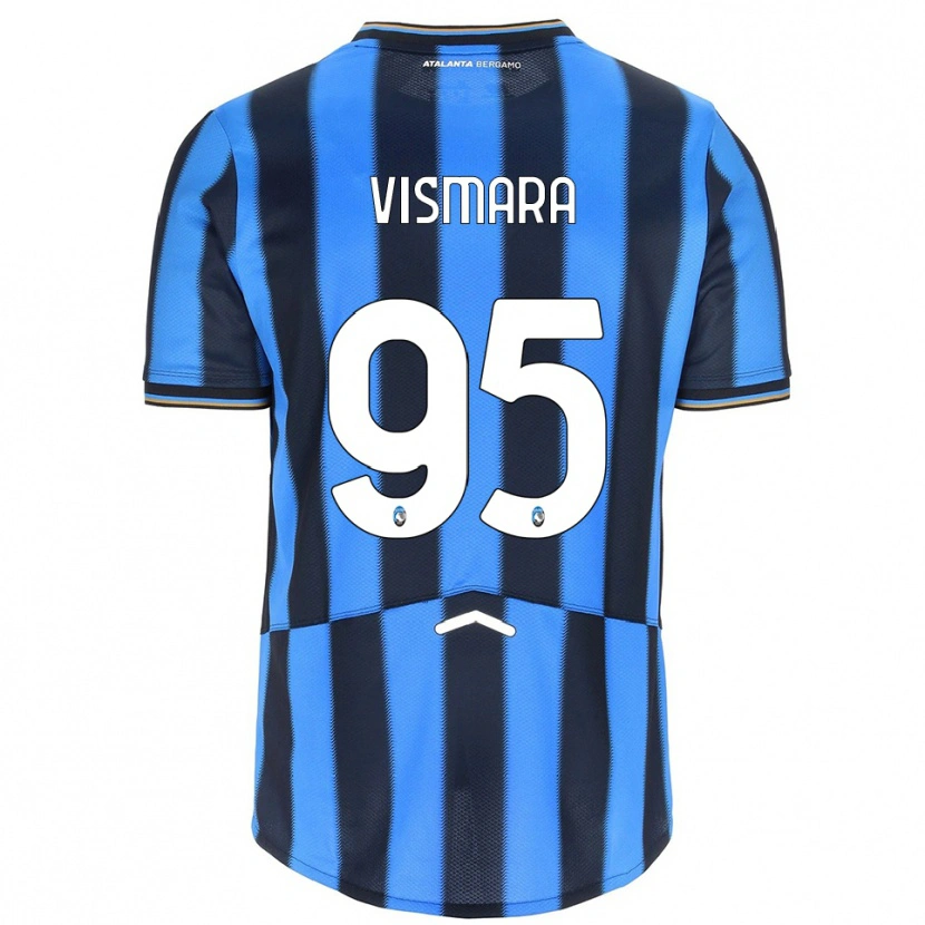 Danxen Niño Camiseta Paolo Vismara #95 Azul Cielo Negro 1ª Equipación 2025/26 La Camisa