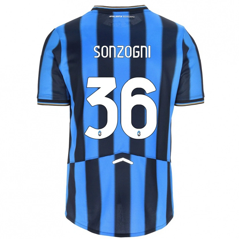 Danxen Niño Camiseta Mattia Sonzogni #36 Azul Cielo Negro 1ª Equipación 2025/26 La Camisa