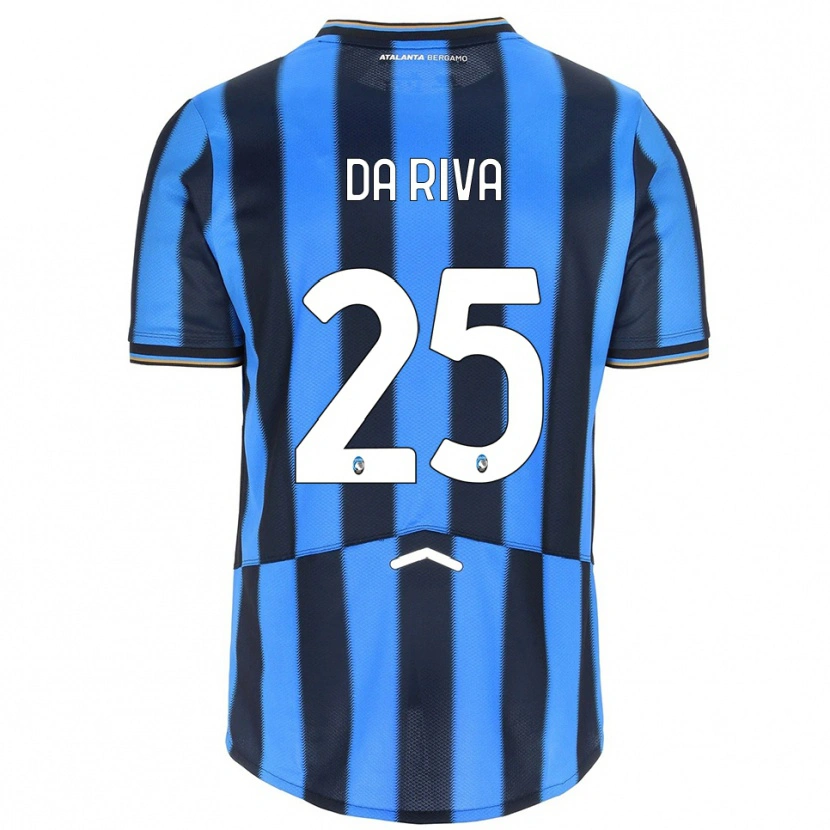 Danxen Niño Camiseta Jacopo Da Riva #25 Azul Cielo Negro 1ª Equipación 2025/26 La Camisa