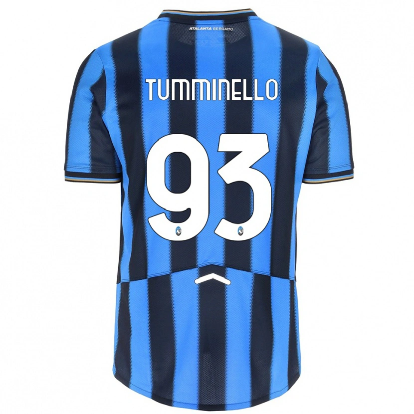 Danxen Niño Camiseta Marco Tumminello #93 Azul Cielo Negro 1ª Equipación 2025/26 La Camisa