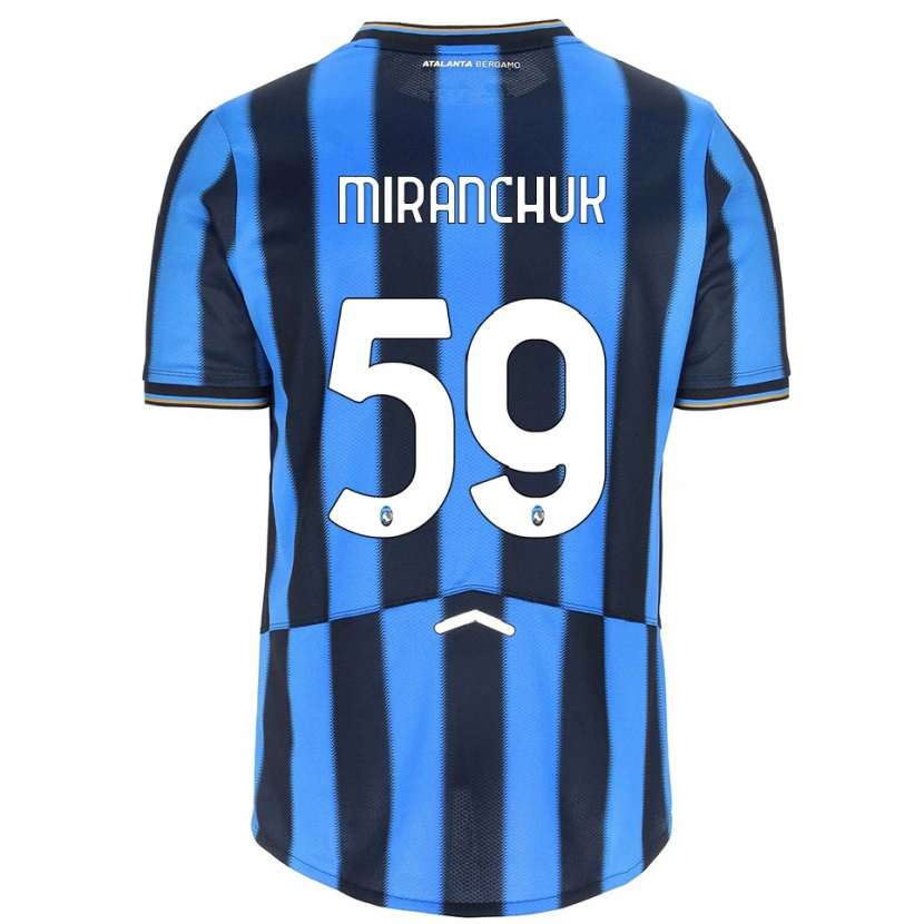 Danxen Niño Camiseta Aleksey Miranchuk #59 Azul Cielo Negro 1ª Equipación 2025/26 La Camisa