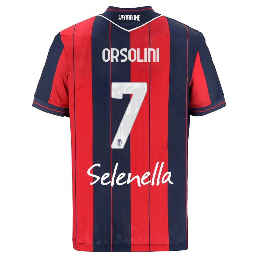 Danxen Niño Camiseta Riccardo Orsolini #7 Rojo Marino 1ª Equipación 2025/26 La Camisa