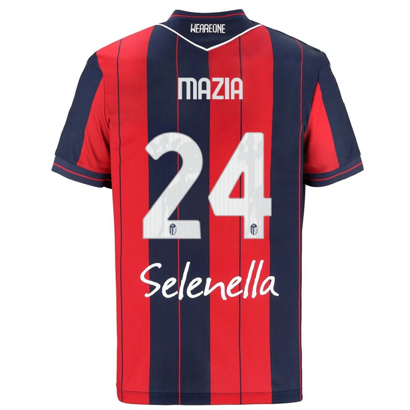 Danxen Niño Camiseta Andrea Mazia #24 Rojo Marino 1ª Equipación 2025/26 La Camisa