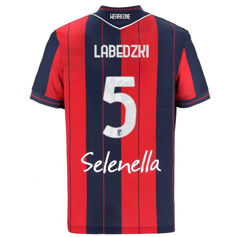 Danxen Niño Camiseta Jan Labedzki #5 Rojo Marino 1ª Equipación 2025/26 La Camisa