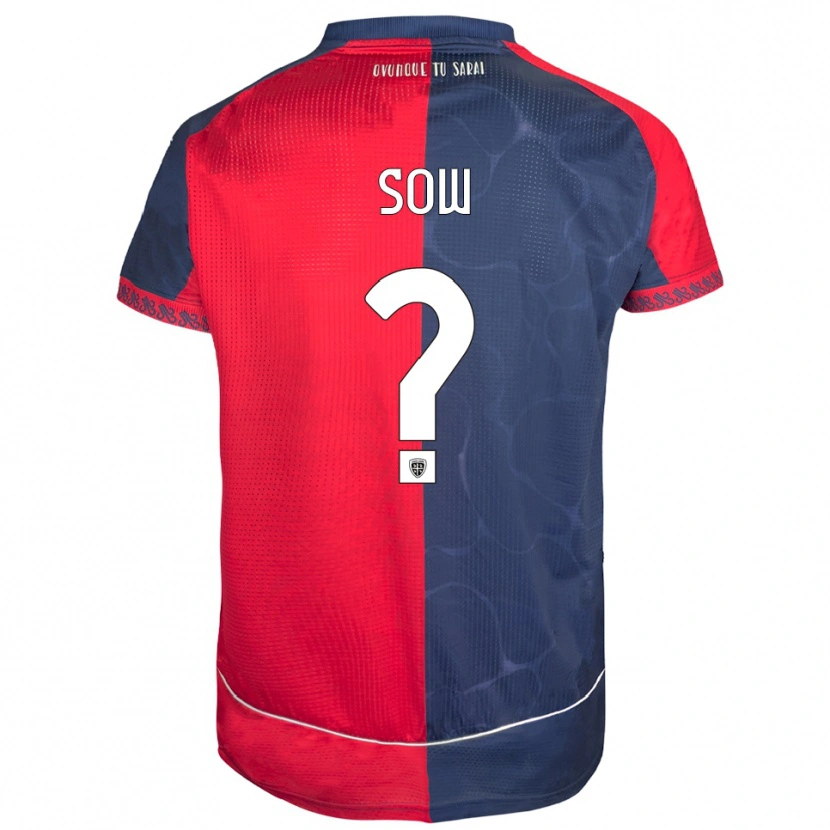 Danxen Niño Camiseta Mohamed Sow #0 Rojo Marino 1ª Equipación 2025/26 La Camisa