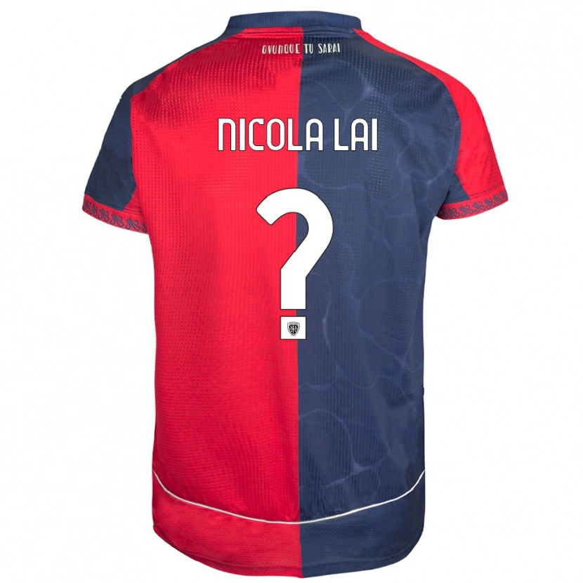 Danxen Niño Camiseta Nicola Lai #0 Rojo Marino 1ª Equipación 2025/26 La Camisa