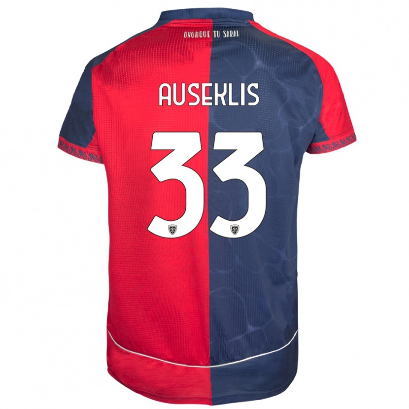 Danxen Niño Camiseta Henrijs Auseklis #33 Rojo Marino 1ª Equipación 2025/26 La Camisa
