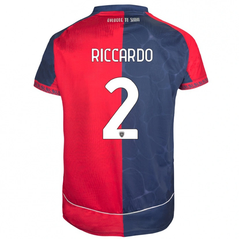 Danxen Niño Camiseta Riccardo Congiu #2 Rojo Marino 1ª Equipación 2025/26 La Camisa