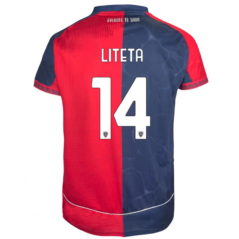 Danxen Niño Camiseta Joseph Liteta #14 Rojo Marino 1ª Equipación 2025/26 La Camisa