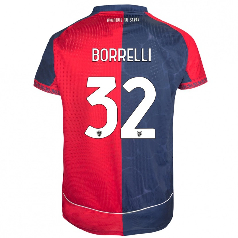 Danxen Niño Camiseta Gennaro Borrelli #32 Rojo Marino 1ª Equipación 2025/26 La Camisa