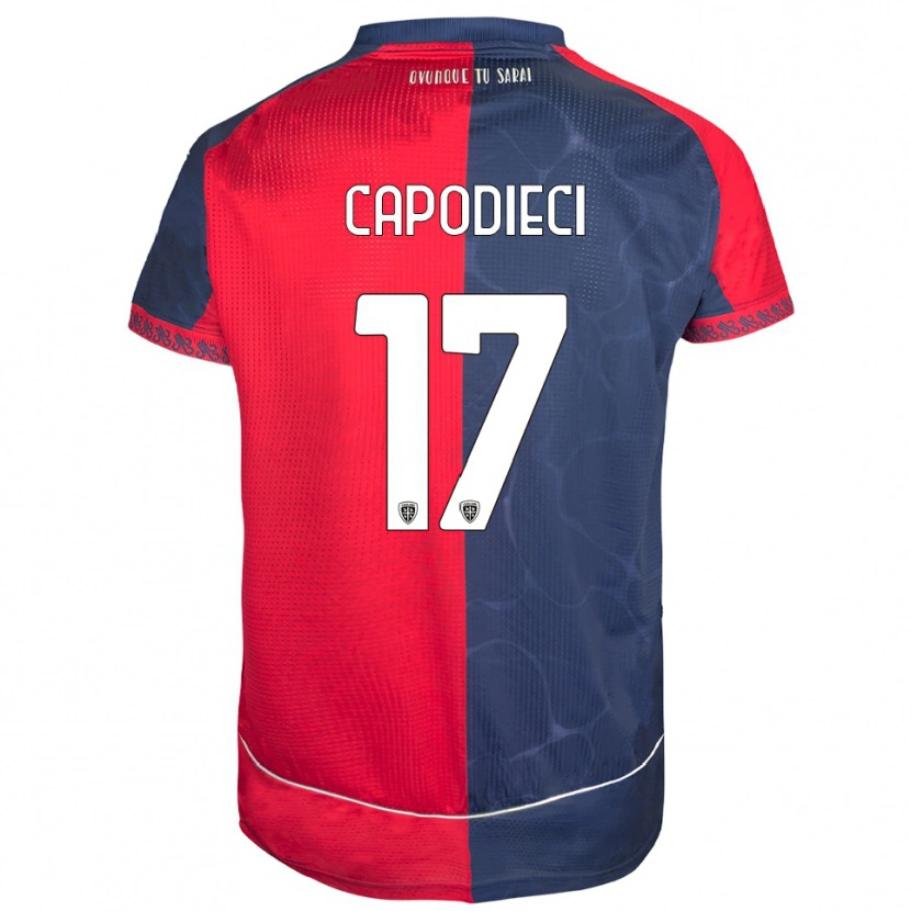 Danxen Niño Camiseta Loris Capodieci #17 Rojo Marino 1ª Equipación 2025/26 La Camisa