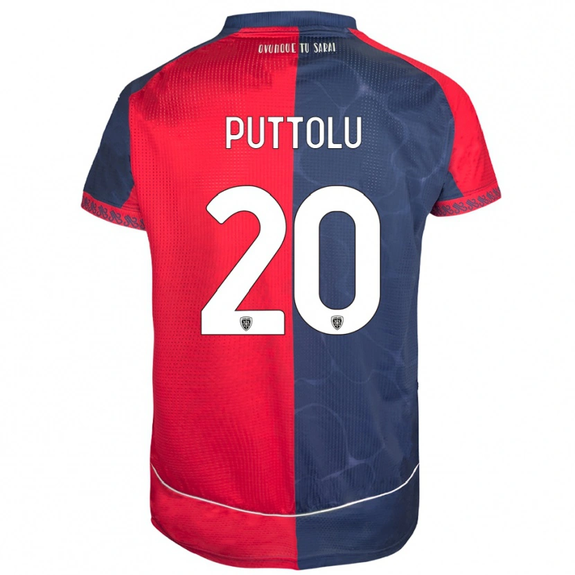 Danxen Niño Camiseta Diego Puttolu #20 Rojo Marino 1ª Equipación 2025/26 La Camisa