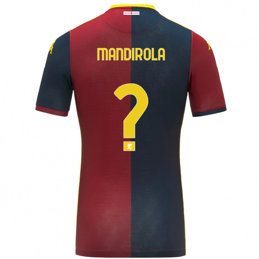 Danxen Niño Camiseta Gabriele Mandirola #0 Rojo Azul Real 1ª Equipación 2025/26 La Camisa