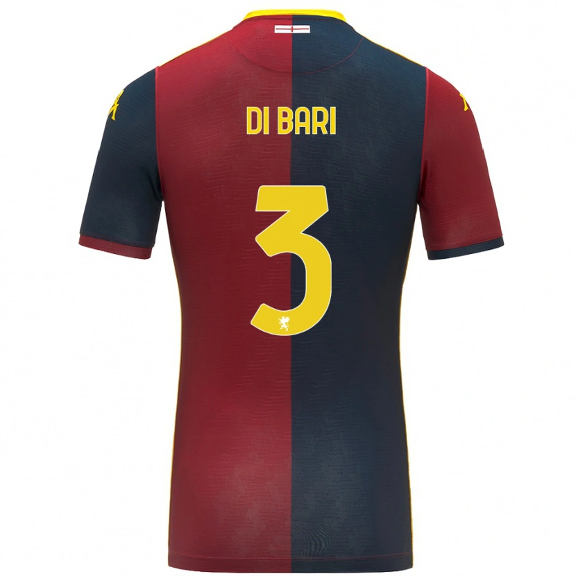 Danxen Niño Camiseta Martina Di Bari #3 Rojo Azul Real 1ª Equipación 2025/26 La Camisa