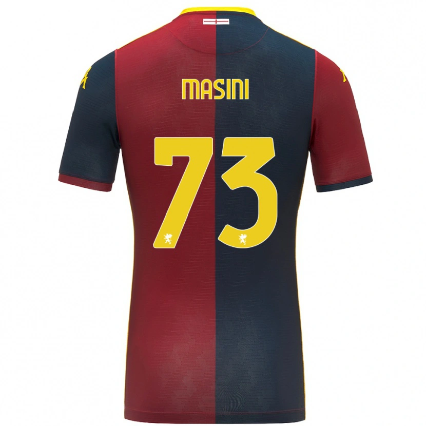 Danxen Niño Camiseta Patrizio Masini #73 Rojo Azul Real 1ª Equipación 2025/26 La Camisa